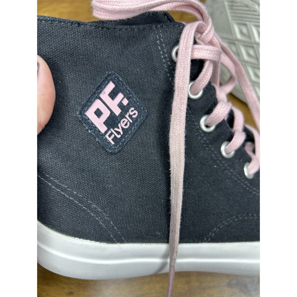 PF Flyers All American Hi Top Black Pink Sneaker Men 5 Women 6.5 - Picture 6 of 10